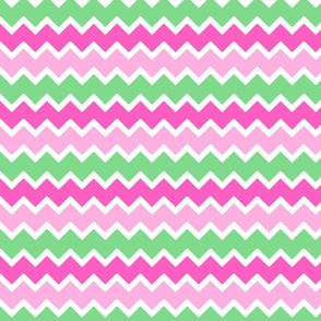 hot pink pastel mint green chevron zigzag pattern
