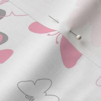 pink grey gray butterfly pattern