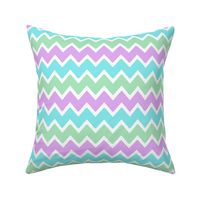 aqua blue green lavender purple chevron zigzag pattern