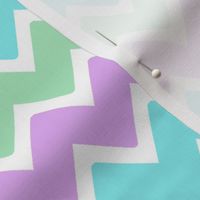 aqua blue green lavender purple chevron zigzag pattern