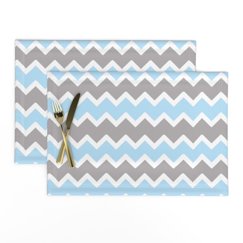 sky blue grey gray chevron 