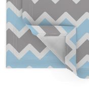 sky blue grey gray chevron 