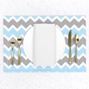 sky blue grey gray chevron 