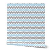 sky blue grey gray chevron 