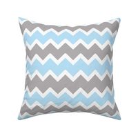 sky blue grey gray chevron 