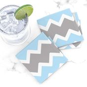 sky blue grey gray chevron 