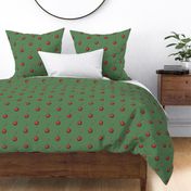 Dark Green Cherry on Polkas