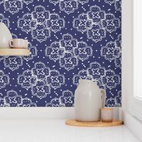 doodle ogee dark Blue