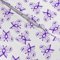Sanfilippo Syndrome Purple Ribbon Butterfly