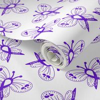 Sanfilippo Syndrome Purple Ribbon Butterfly