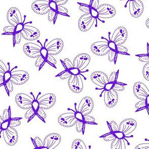 Sanfilippo Syndrome Purple Ribbon Butterfly
