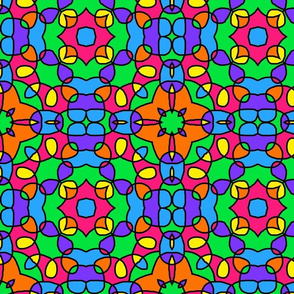 Rainbow Swirls Mosaic 