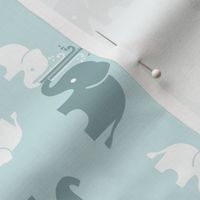 ABC Baby Coordinate - Elephant, scattered blue