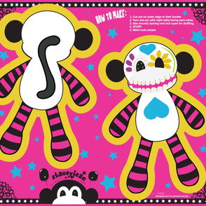  Sugar Skull Cut & Sew Pillow Doll (YD)