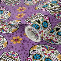 Sugar Skull Day Of The Dead Purple