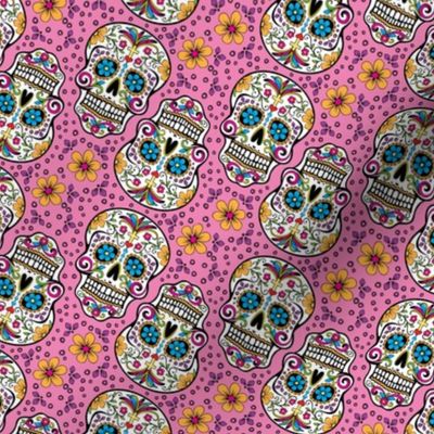 Sugar Skull Day Of The Dead Pink