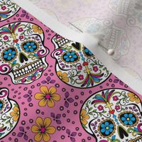 Sugar Skull Day Of The Dead Pink