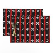 Chalk Pirate Stripes Black Red White