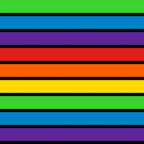 horizontal rainbow stripes