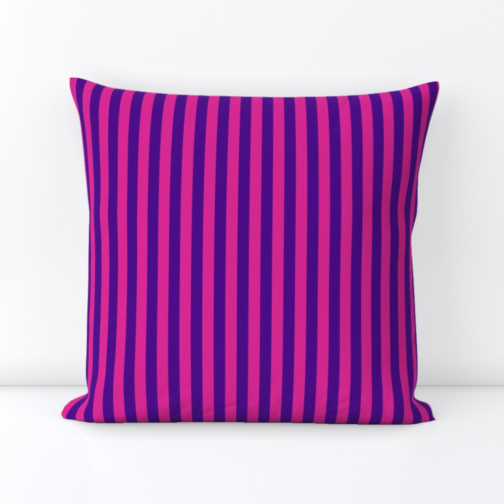  Stripes - Vertical - 0.5 inch (1.27cm) - Purple (#4D008A) & Pink (#DD2695)