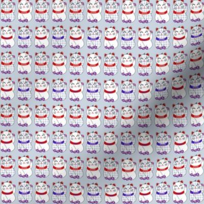 Teensy maneki neko lucky cats in strips, by Su_G_©SuSchaefer