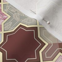 Decorative Geometric Tiles in Neapolitan Colors