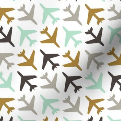 airplanes_gray_mint_gold