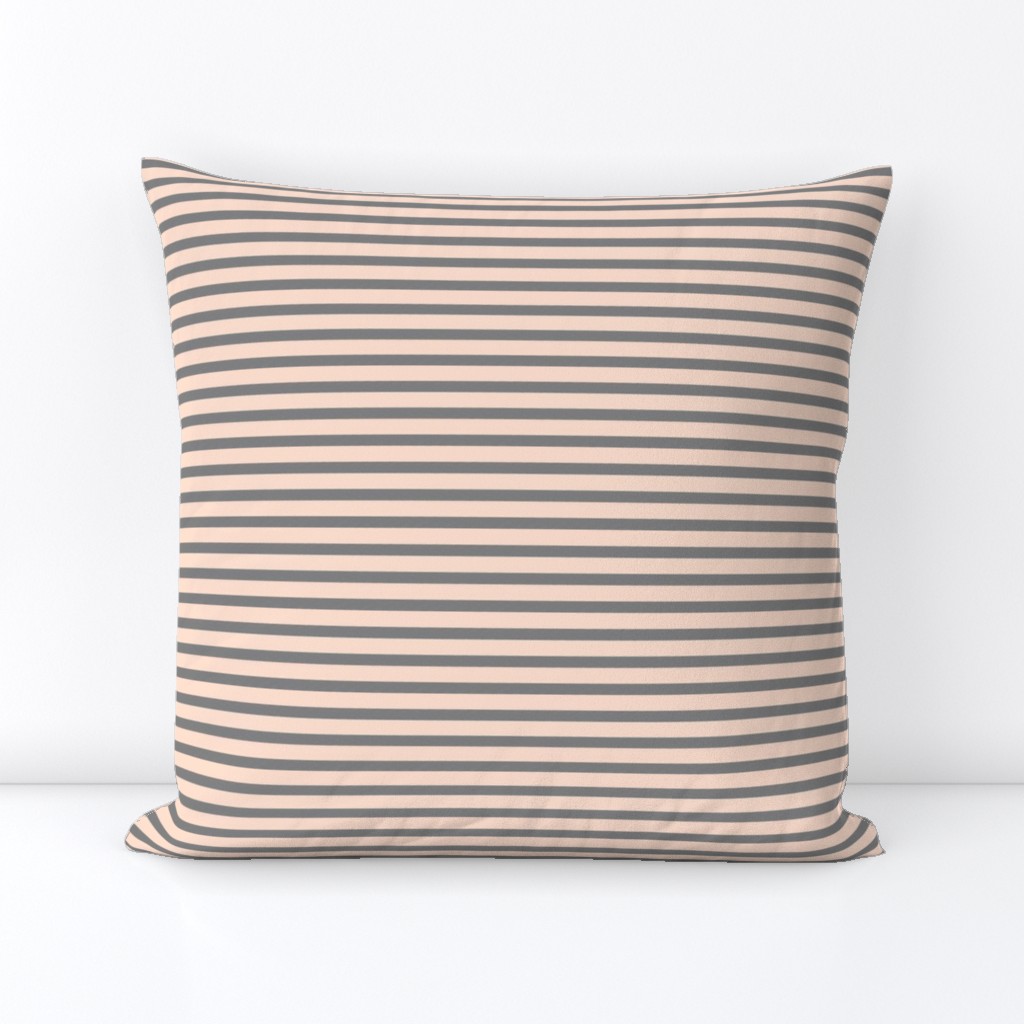 Gray and Light Blush Stripes