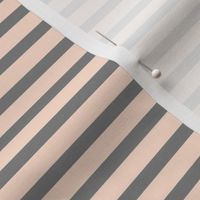 Gray and Light Blush Stripes