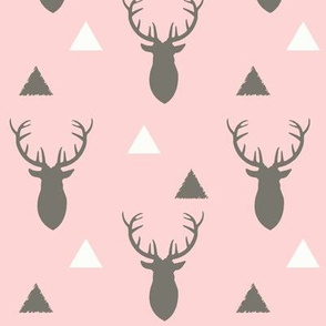 Woodland_Deer_Triangles_Light_Pink