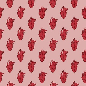 Anatomical Heart Beat, Pink and Red