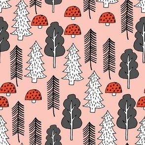 Trees - Red Riding Hood - Pale Pink by Andrea Lauren 