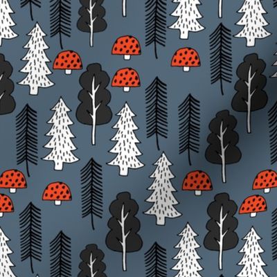 Trees - Red Riding Hood - Payne's Grey by Andrea Lauren 