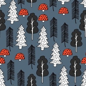 Trees - Red Riding Hood - Payne's Grey by Andrea Lauren 