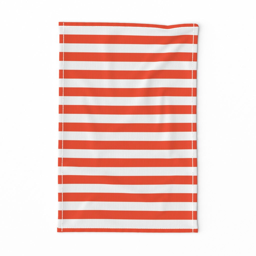 Stripe Coordinate - Red Riding Hood - Vermillion by Andrea Lauren 