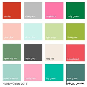 Christmas Color Palette 2015 - by Andrea Lauren