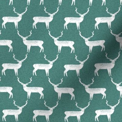 Reindeer - Evergreen Linen by Andrea Lauren