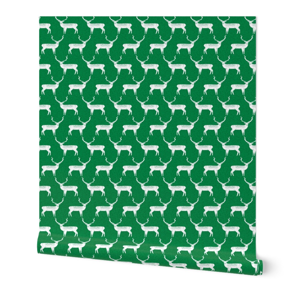 Reindeer - Kelly Green Linen by Andrea Lauren