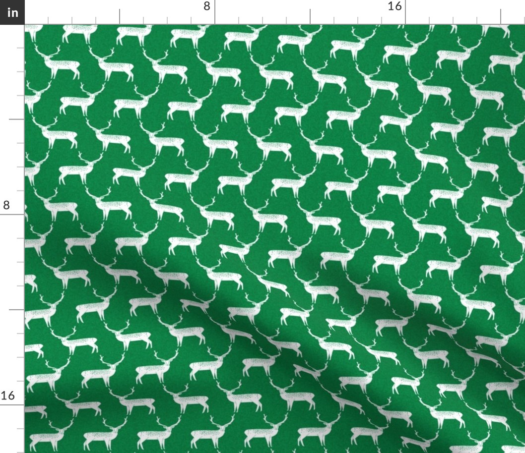 Reindeer - Kelly Green Linen by Andrea Lauren