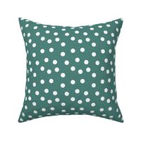 Christmas Dots Coordinate - Evergreen Linen Coordinate by Andrea Lauren