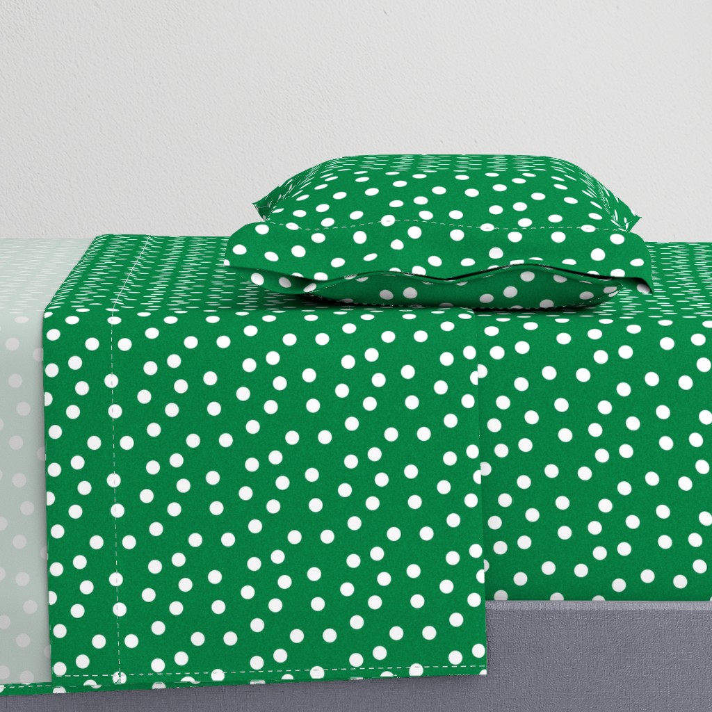 Christmas Dots Coordinates - Kelly Green Linen Look by Andrea Lauren