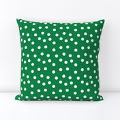 Christmas Dots Coordinates - Kelly Green Linen Look by Andrea Lauren