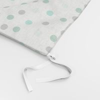 Christmas Dots Coordinate - Kelly Green, Ivy Green, Pale Turquoise on White by Andrea Lauren