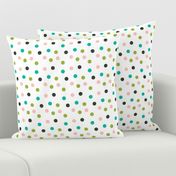 Christmas Dots Coordinate - Pale Pink, Lime Green, Ivy Green by Andrea Lauren