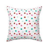 Christmas Dots - Scarlet, Raspberry, Ivy Green by Andrea Lauren