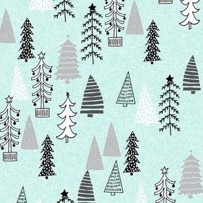 christmas tree forest // christmas tree winter ice blue kids cute  arctic holiday xmas trees