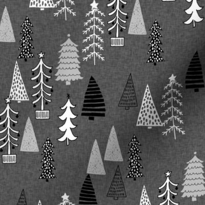christmas tree forest // charcoal forest christmas tree design by andrea lauren
