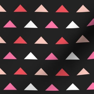 Christmas Triangles - Rudolph Red, Raspberry, Pale Pink and White by Andrea Lauren