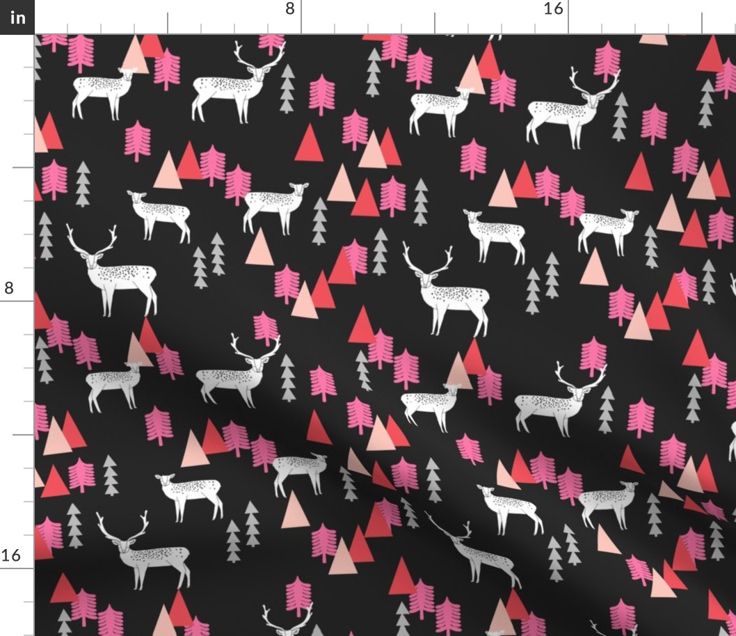 Reindeer Forest - Pinks and Black by Andrea Lauren