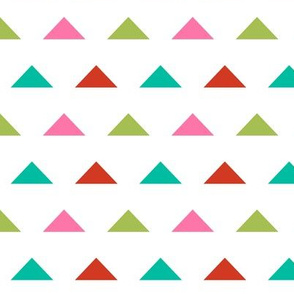 Christmas Triangles - Raspberry, Scarlet Red, Ivy Green by Andrea Lauren